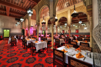 Картинка интерьер кафе рестораны отели лепестки фон белый ресторан маракеш марокко
