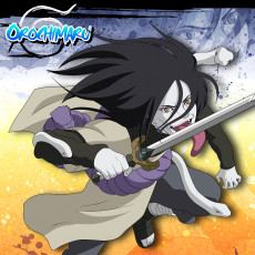 Картинка аниме naruto персонаж орочимару парень брюнет язык меч отступник змей