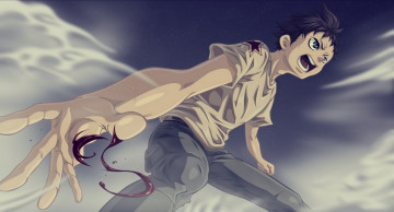 Картинка аниме -weapon +blood+&+technology страна чудес смертников кровь парень igarashi ganta