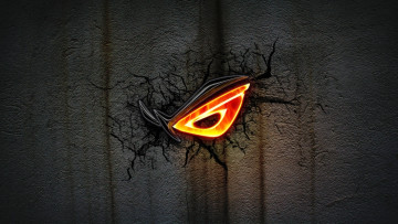 Картинка компьютеры asus rog cracks dark black logo