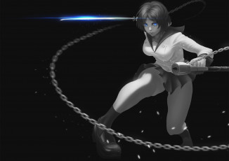 Картинка аниме оружие +техника +технологии цепь арт катана меч девушка