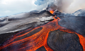 Картинка толбачик +камчатка природа стихия лава извержение вулкан