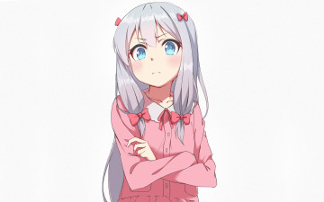 обоя аниме, eromanga-sensei, девушка, взгляд, фон