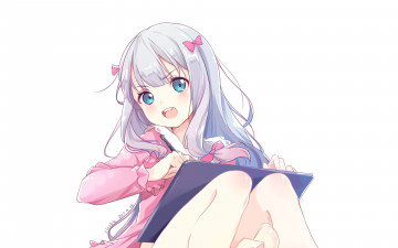 обоя аниме, eromanga-sensei, фон, взгляд, девушка