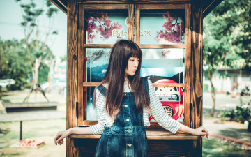 Картинка девушки -unsort+ азиатки волосы фон лицо азиатка
