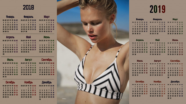 Обои картинки фото календари, девушки, модель