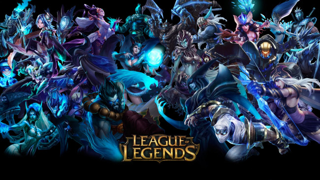 Обои картинки фото видео игры, league of legends, коллаж, персонажи