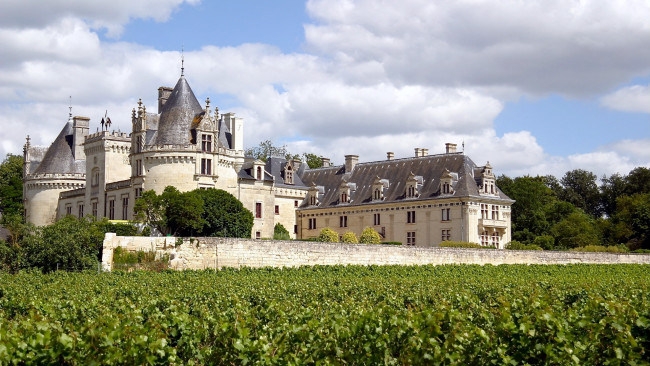 Обои картинки фото chateau de breze, города, замки франции, chateau, de, breze