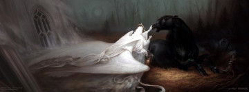 Картинка фэнтези ангелы ангел конь