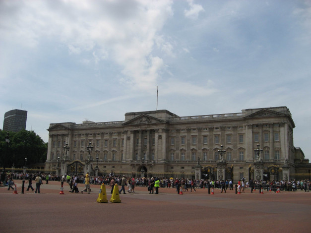 Обои картинки фото buckingham, palace, города, лондон, великобритания
