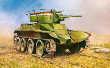 Картинка рисованные армия легкий танк дт 62-мм пулемет 45-мм пушки калибр радиостанцией с дмитрий дудчик 7 художник 1x быстроходный бт-5 ww2 вов