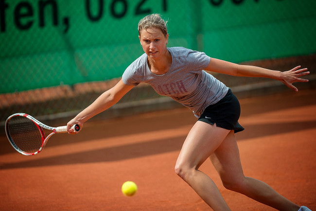 Обои картинки фото koprivova klara, спорт, теннис, девушка, ракетка, корт