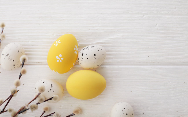 Обои картинки фото праздничные, пасха, happy, spring, decoration, верба, wood, easter, яйца, крашеные, eggs