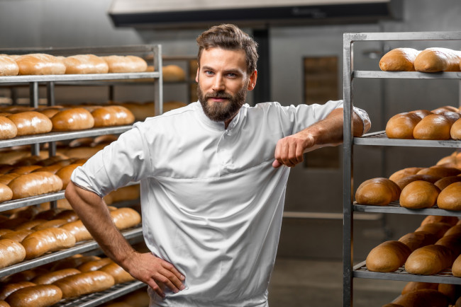 Обои картинки фото мужчины, - unsort, хлеб, пекарь