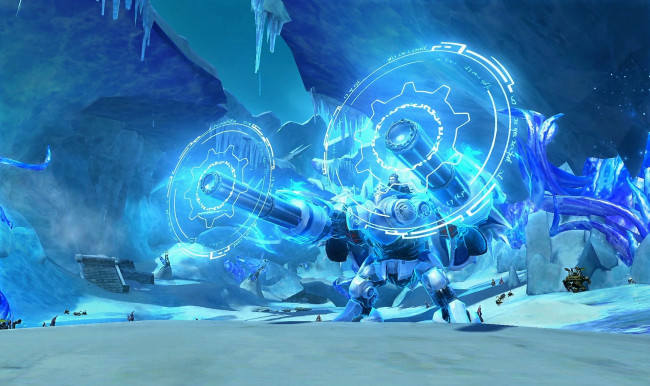 Обои картинки фото видео игры, aion,  the tower of eternity, снег, лед, механизм, оружие