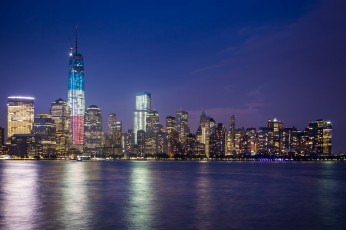 Картинка manhattan new york city города нью йорк сша east river манхэттен пролив ист-ривер ночной город
