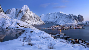 Картинка города -+пейзажи норвегия lofoten islands лофотенские острова norway