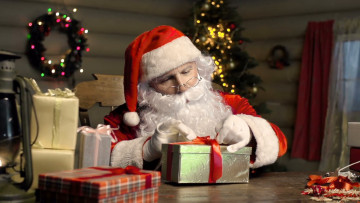 Картинка праздничные дед+мороз +санта+клаус санта подарки