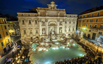 Картинка trevi+fountain города рим +ватикан+ италия trevi fountain