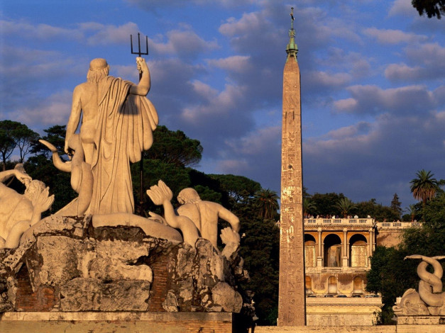 Обои картинки фото piazza, del, popolo, rome, italy, города, рим, ватикан, италия