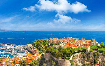 Картинка monaco города монако+ монако панорама лигурийское море ligurian sea