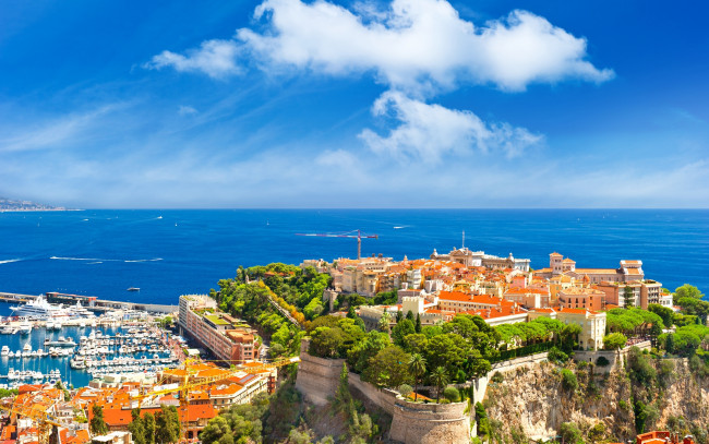Обои картинки фото monaco, города, монако , монако, панорама, лигурийское, море, ligurian, sea