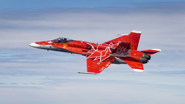 Обои картинки фото авиация, боевые самолёты, hornet, cf18, rcaf, королевские, военно, воздушные, силы, канада