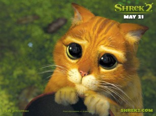 Картинка котик мультфильмы shrek кот из шрека