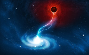 Картинка galaxy космос арт черная дыра галактика