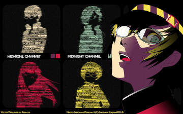 Картинка аниме persona образы очки буквы