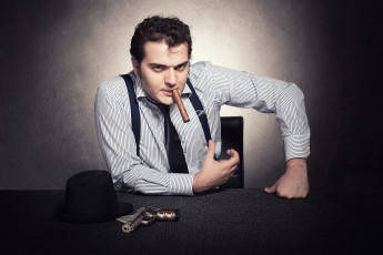 Картинка мужчины -+unsort парень cigar guy пистолет gun сигара