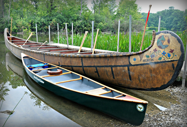 Обои картинки фото корабли, лодки,  шлюпки, река, каноэ, лодка