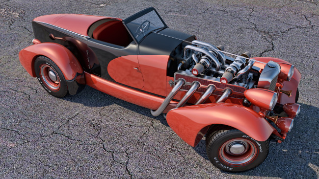 Обои картинки фото автомобили, 3д, duesenberg, speedster, sj, 1933г, custom