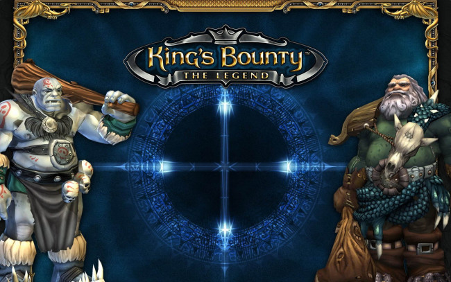 Обои картинки фото видео игры, king`s bounty,  the legend, орк, гном, дубина