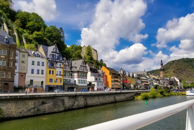 Обои картинки фото города, кохем , германия, река, набережная, здания
