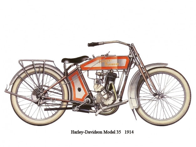 Обои картинки фото hd, 1914, мотоциклы, рисованные