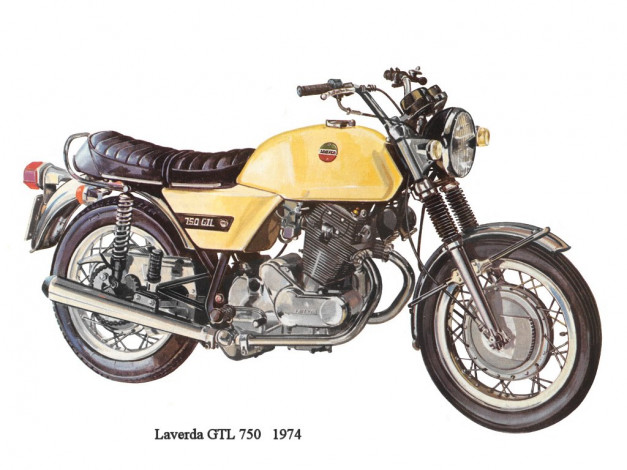 Обои картинки фото laverda, gtl, мотоциклы, рисованные