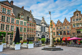 Картинка гент бельгия города улицы площади набережные архитектура