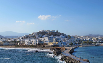 Картинка наксос греция города пейзажи остров дома море