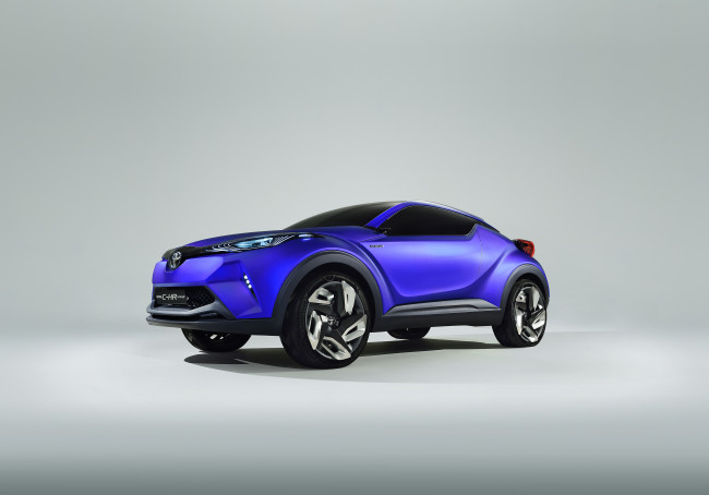 Обои картинки фото автомобили, toyota, 2014г, синий, c-hr, concept