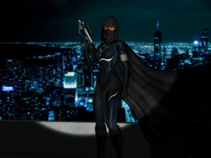 Картинка 3д+графика фантазия+ fantasy оружие супермен фон взгляд девушка