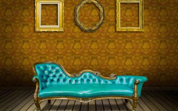 Картинка интерьер мебель interior обои frame sofa vintage luxury роскошь кожа банкетка диван