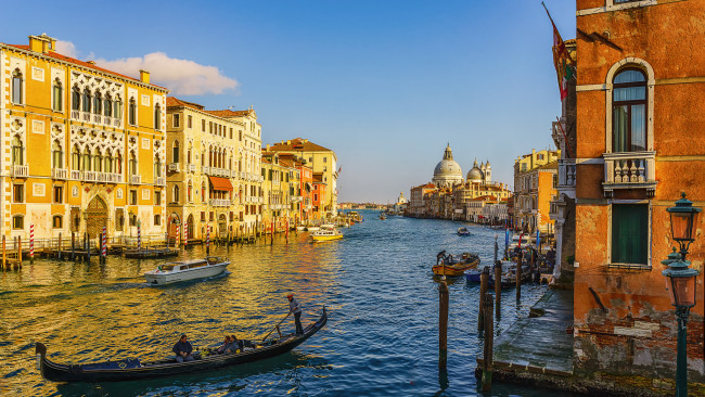 Обои картинки фото venice, города, венеция , италия, канал, гондолы