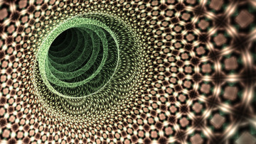 Картинка 3д+графика фракталы+ fractal орнамент тоннель