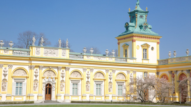 Обои картинки фото wilanow palace, города, варшава , польша, wilanow, palace
