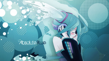 Картинка аниме vocaloid девушка синий