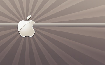 Картинка компьютеры apple лучи яблоко логотип