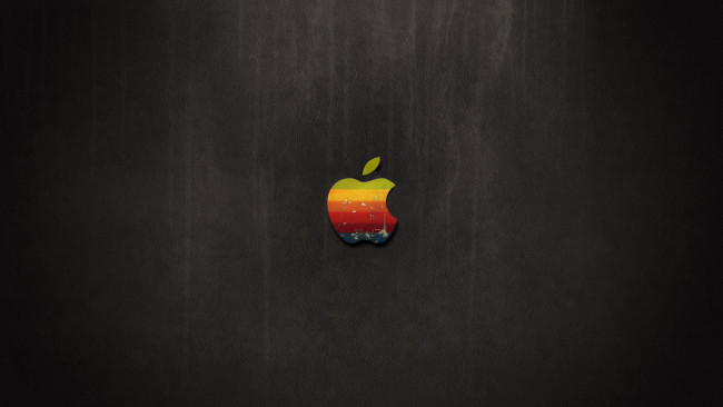 Обои картинки фото компьютеры, apple, тёмныё, яблоко