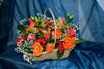 Картинка цветы букеты композиции букет корзина