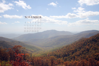 Картинка календари природа горы лес осень
